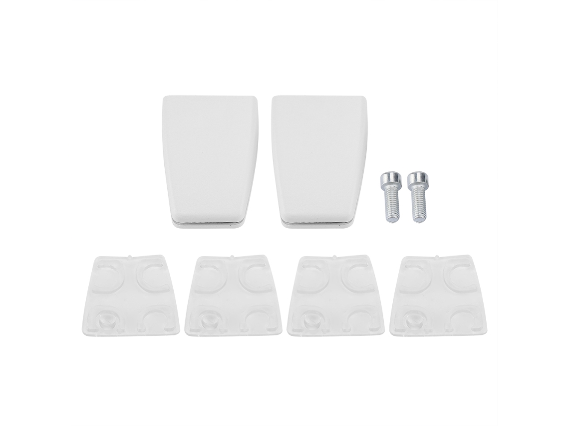 Laxiscreed Conjunto De 2 Grampos Para Tela De Vidro, Cabeça Redonda E Plana, Branco