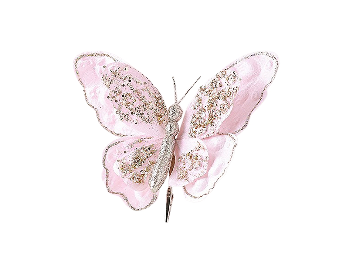 Árvore De Natal Borboleta Rosa Camada Dupla Simulada Alto Gama
