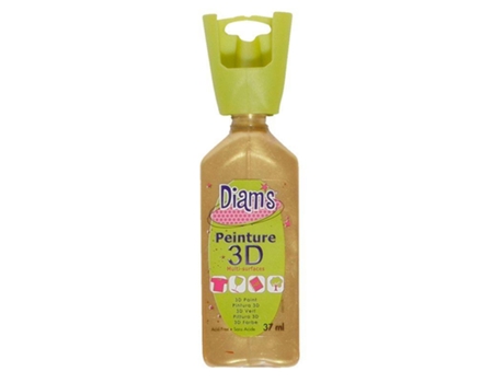 Tinta 3D DIAM'S 3D Multisuperficies 37 Ml Ouro Perolado
