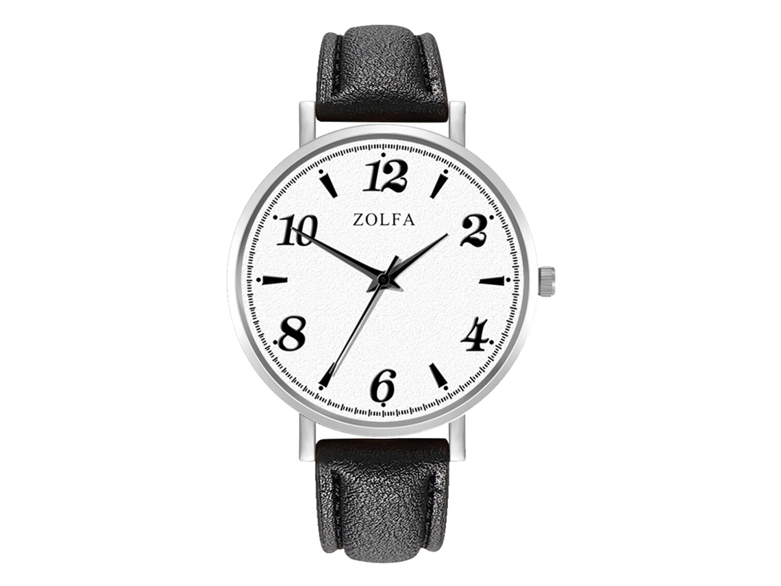 Relógio de pulso masculino de quartzo, elegante e durável para uso casual, preto.