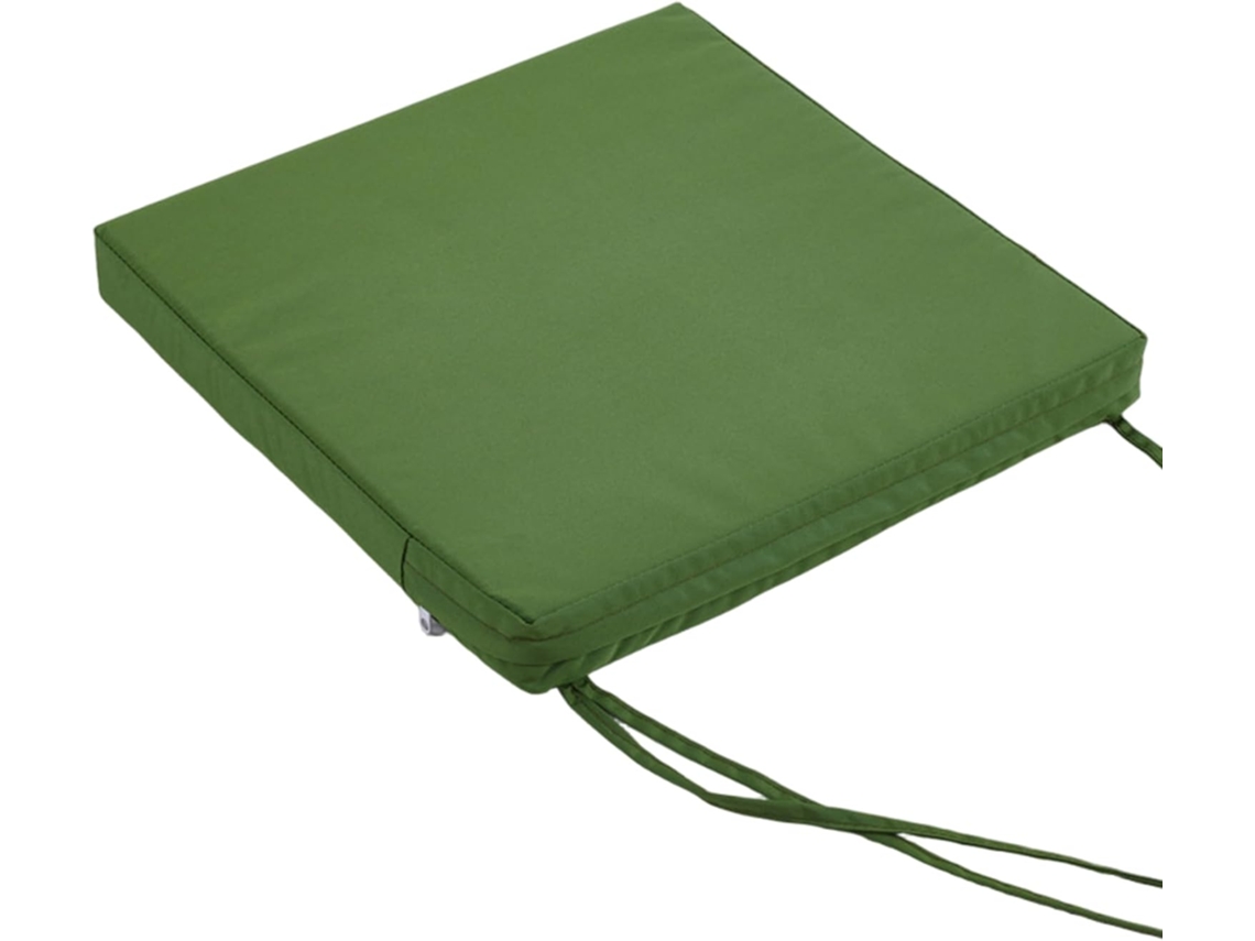 Almofada Impermeável Para Assento, Almofada Para Cadeira De Exterior 40x40x8 Cm Com Tiras Fixação Seguras E Espuma Alta