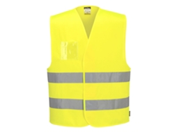 Colete De Alta Visibilidade Com Suporte De Identificação Dupla Ideal Para Trabalho Ao Ar Livre / Amarelo / L/xl Portwest