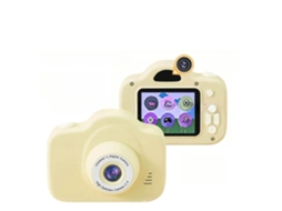 Câmera Infantil 1080p Hd Com Câmera Dupla E Foco Automático, Amarela