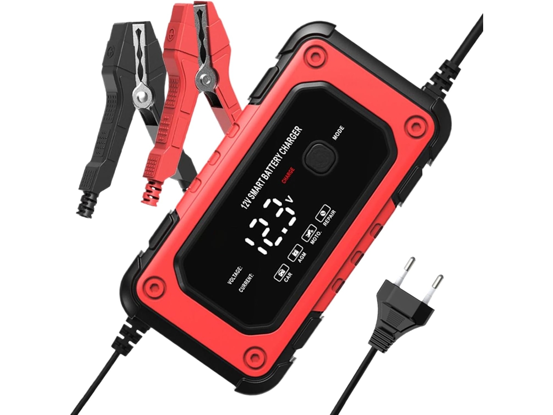 Carregador De Bateria De Carro Com Manutenção Automática Da Tela Lcd