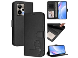 Capa De Couro Para Celular Com Rfid E Cordão Litter Panda