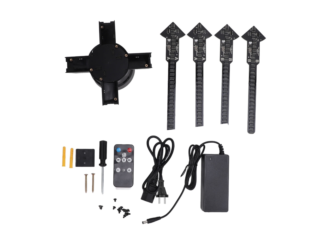 Ventilador Holograma 3d 18.11 Polegadas 4 Lâminas Wifi Plug Eu