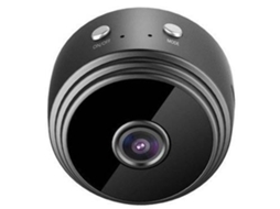 Minicâmera espiã magnética sem fio A9 4K HD com visão noturna, ideal para esportes (preta)