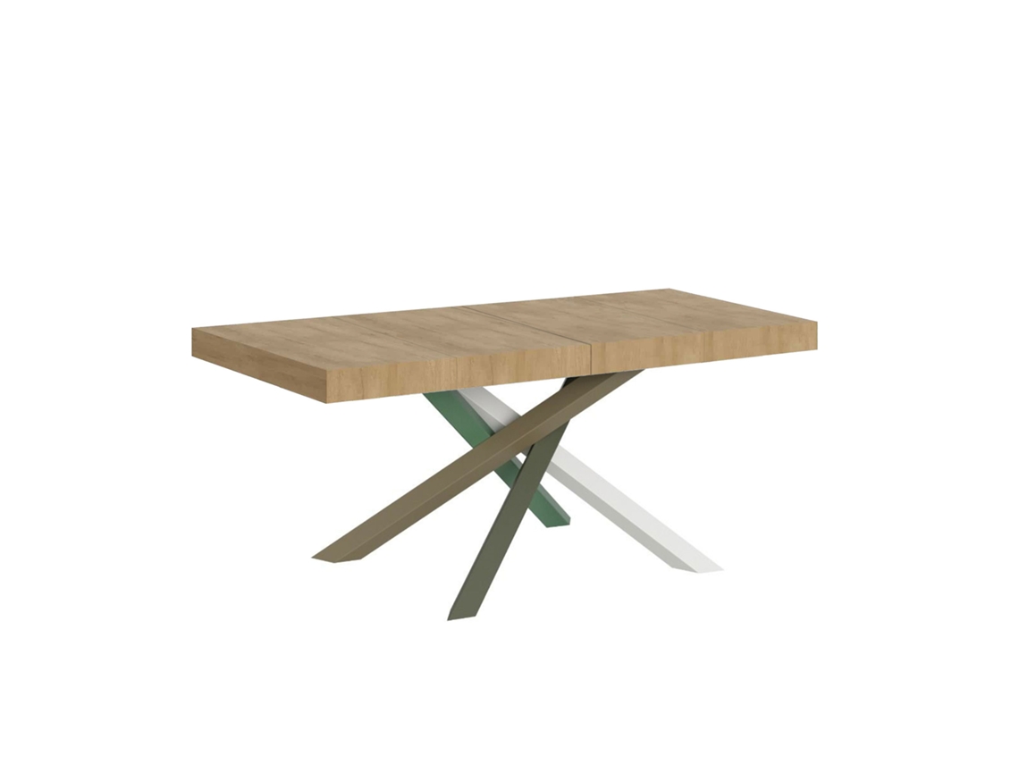 Mesa de Jantar Extensível 90X120/224 Cm Volantis Premium Carvalho Natural Quadro 4/A ITAMOBY