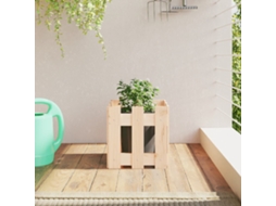 Vidaxl Vaso De Jardim C/ Design De Cerca 30x30x30 Cm Pinho Maciço