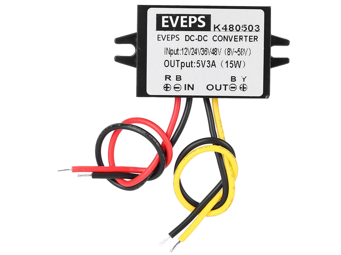 Módulo De Fonte De Alimentação Step Down Conversor Dc-dc Buck 12v/24v/36v/48v Para 5v 3a