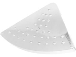 Prateleira De Canto Flutuante Kisangel Sem Furos Para Banheiro Com Ventosa, Estrutura Triangular Em Abs, Para Fixação Na
