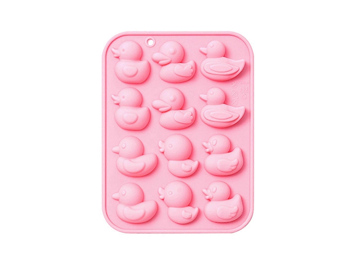 Molde De Silicone Para Fondant E Chocolate Com 12 Cavidades Em Formato De Patinhos Fofos, Ideal Para Decorar Bolos, Sabonetes Artesanais E Enfeites. F