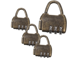 Conjunto De 4 Cadeados Retrô Com Combinação, Estilo Antigo, Em Liga