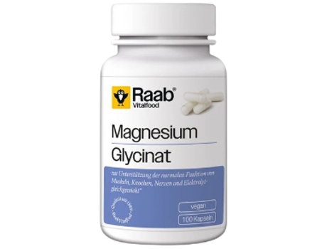 Magnesium Glycinat 600mg 100 Cápsulas Raab Vitalfood