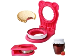 Cortador e Selador de Sanduíches para Crianças, Fabricante de Sanduíches Sem Bordas, Ideal para Caixas Bento e Atividades Divertidas Rosa Vermelha