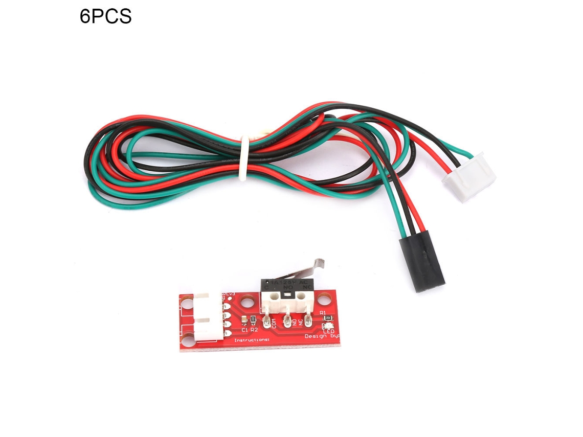 6pcs Interruptor De Parada Mecânica Com Cabo Para Cnc Impressora 3d Ramps 1.4