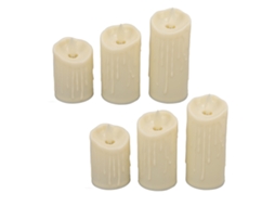 6 Velas Led Sem Chama Flickering Velas Chá Natal Casamento Aniversário S/MARCA
