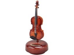 Réplica de Mini Violino em Caixa Música Giratória AQUAFORGE