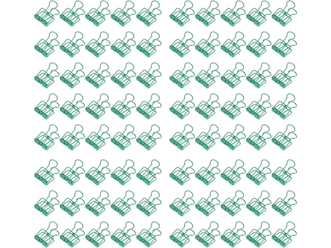 Clipes de Papel Coloridos, 19mm, 80 Unidades, Forte Poder de Fixação, Pequenos Clipes de Metal Ocos Fichário