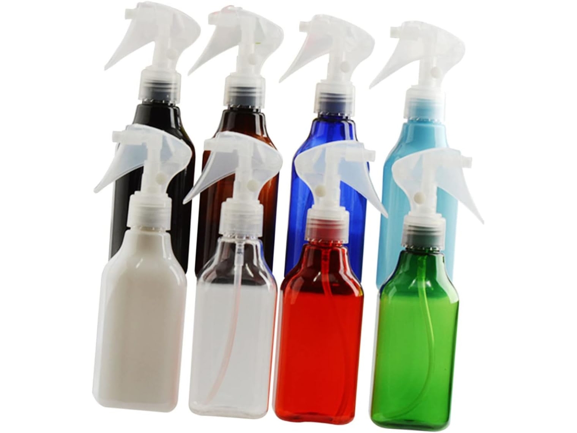 Conjunto De 8 Frascos De Spray De Plástico De 200 Ml, À Prova De Vazamentos, Com Bico Pequeno E Fáceis De Usar.