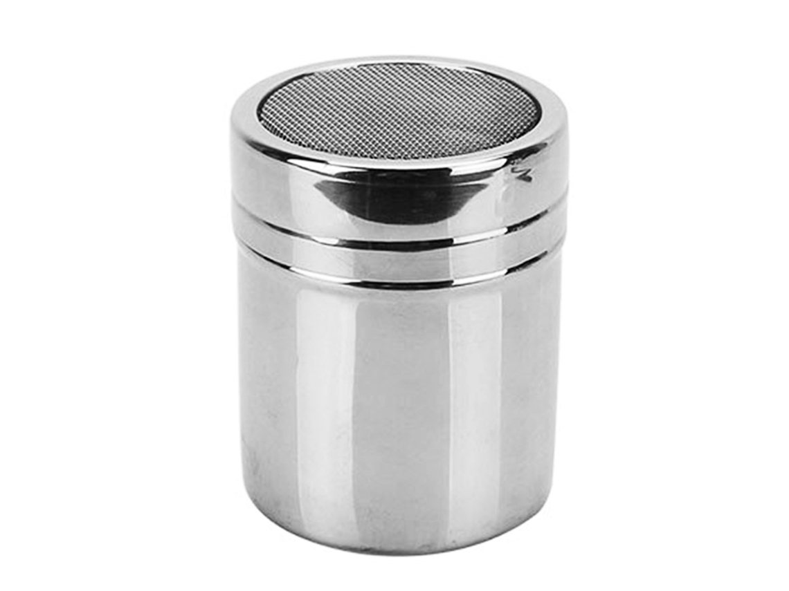 Nova Line pote de Aço Inoxidável com Malha Fina para Açúcar em Pó Canela Cacau Temperos 6.5x11cm