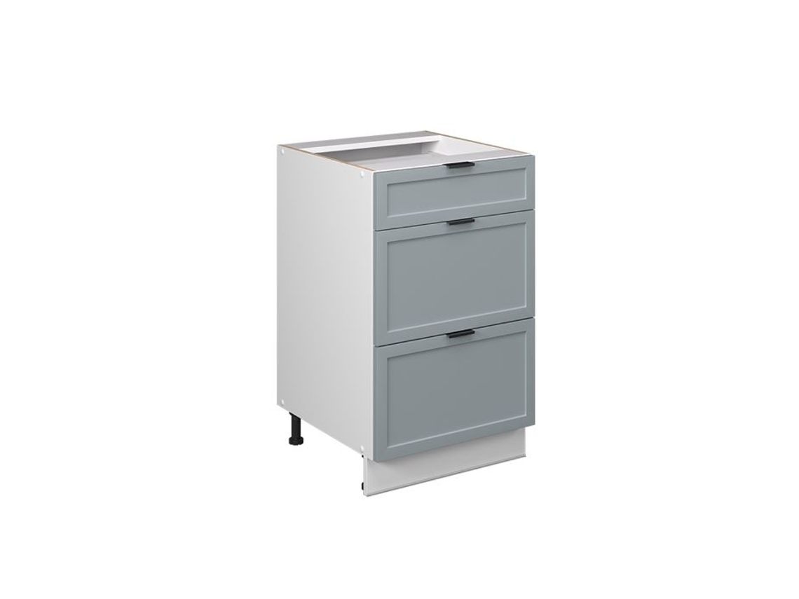 Móveis de cozinha Fame-Line, 50cm sem PT, Azul claro-cinza, Branco, VICCO