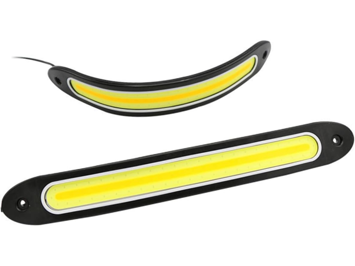 2 Unidades De Luzes Diurnas Led Cob Alta Potência Para Carro, Flexíveis E Duráveis Para Curvas