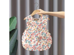 Babadores Infantis Sem Mangas De Verão Floridos Comendo Roupas Reversíveis, Estilo: Cereja Tamanho: 90