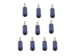 Conjunto de 10 Plugues Estéreo AQUAFORGE banhados a ouro, 3,5 Mm