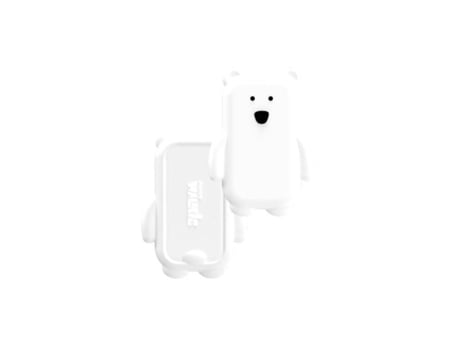 Carteira Fólio Unissexo MONEY WALKIE Sem Contacto Concha Urso Compacta Fácil Branco