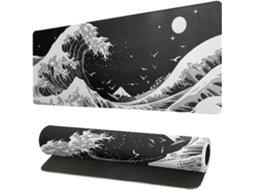 Mouse Pad Japonês Com Ondas Do Mar Negro E Abstrato Preto Para Jogos 6003002 Mm Aquaforge (onda Do Mar De Desenho Animado)