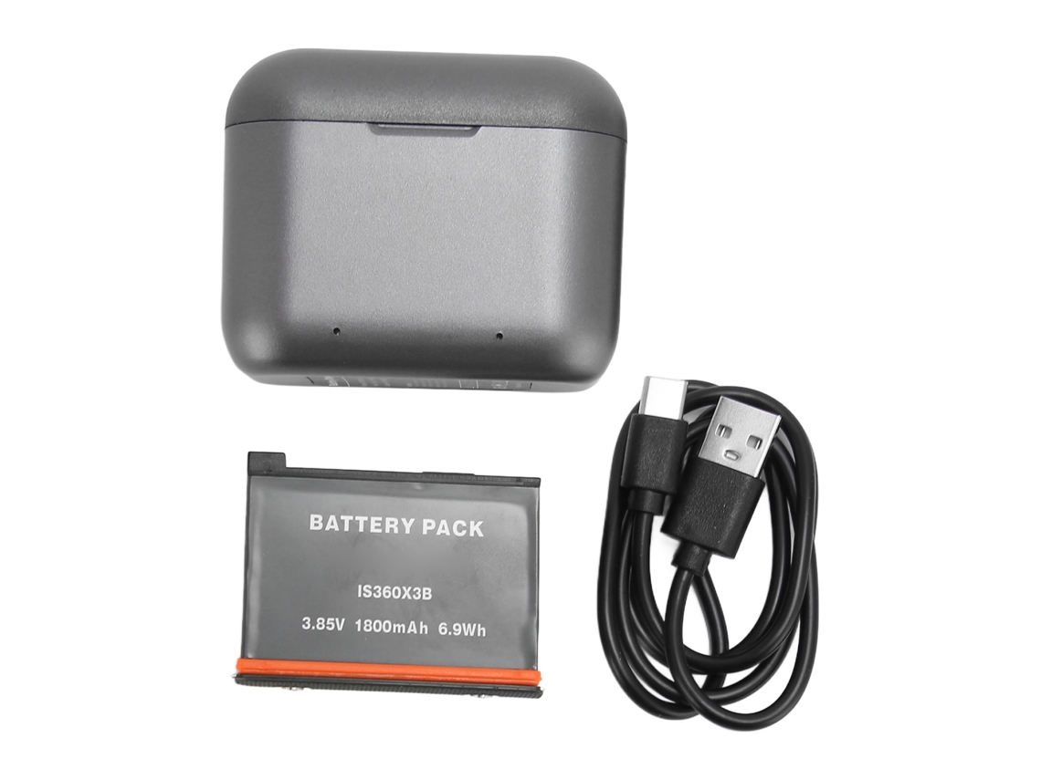 Carregador De Bateria Para Câmera De Ação 2 Canais Com Bateria De 1800mah Para Insta 360 X3