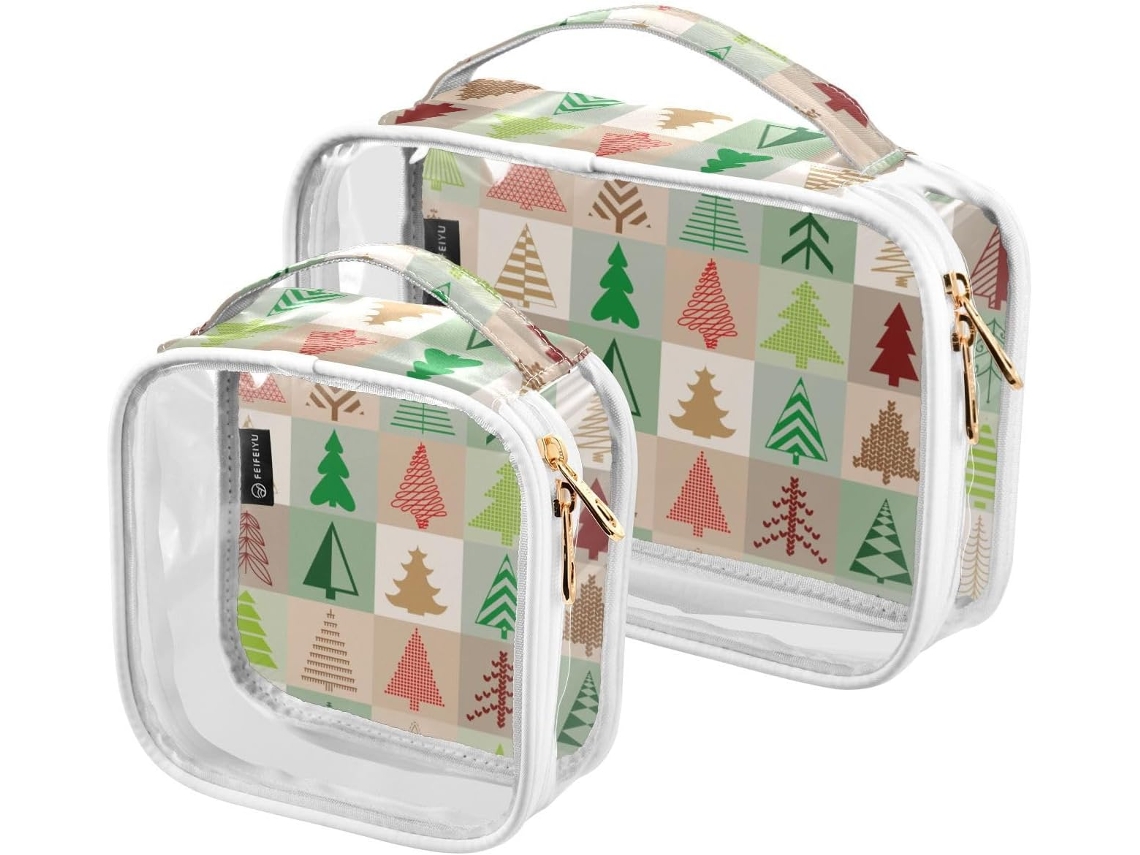 Conjunto Kutsu com Nécessaires Impermeáveis em Pvc Transparente Organizador Viagens Carro