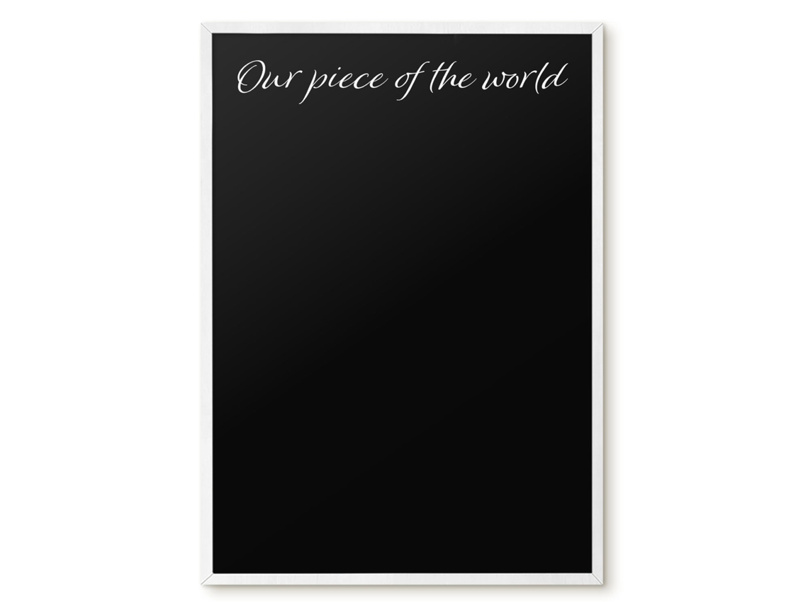 Quadro de vidro magnético "Nosso pedaço do mundo" para o hall Espelharte (50x70 cm)