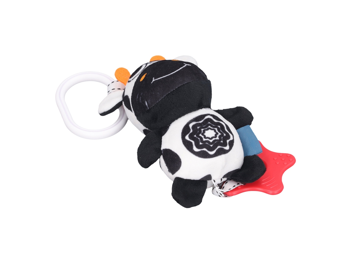 Primerox brinquedo Suspenso Rastrilo Bebê Contraste Preto Branco Sons Animais Pelúcia 0 1 Ano