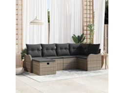 Vidaxl Conjunto De Sofá De Jardim 6 Unid. Rattan Sintético