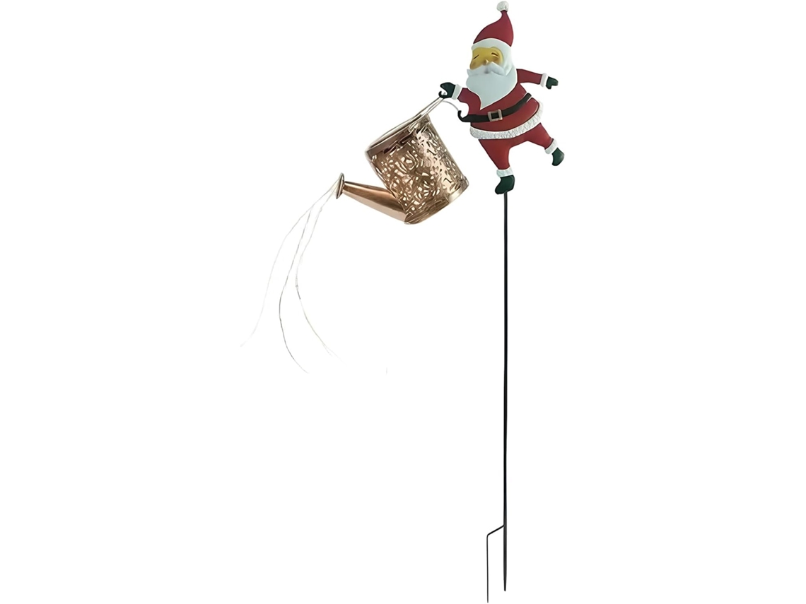 Luzes Solares De Jardim À Prova D'água Com Design De Regador Do Papai Noel