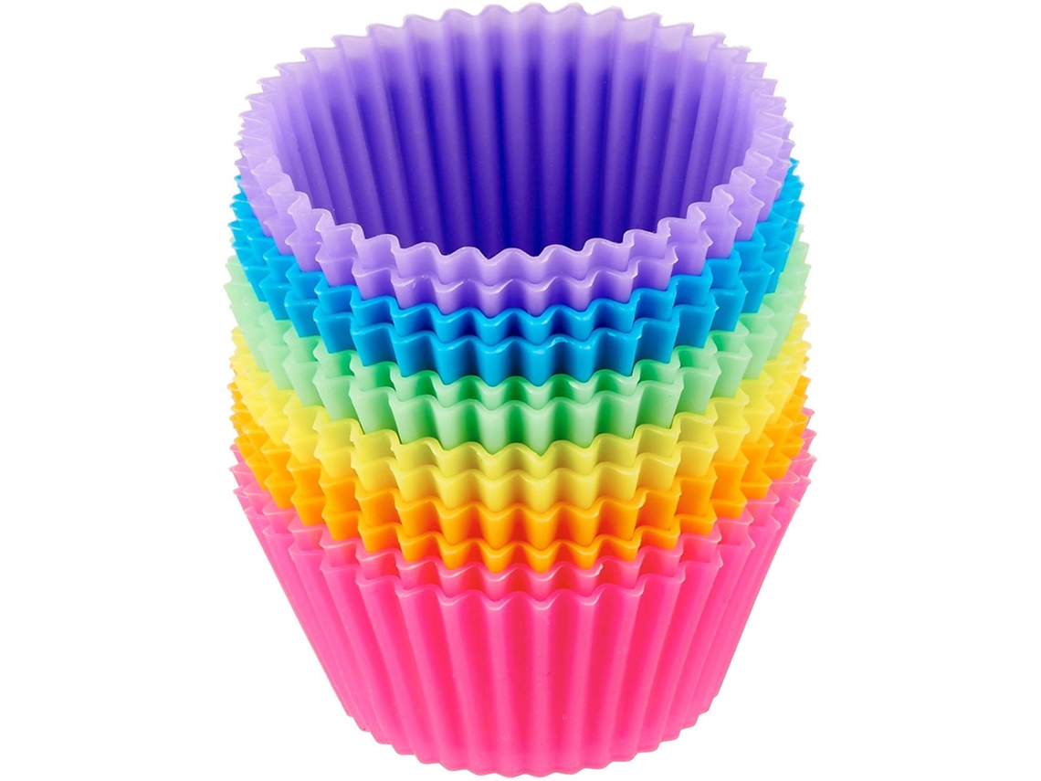Cápsulas De Silicone Reutilizáveis Para Assar Pacote Com 12