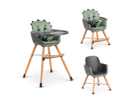 Cadeira Alta Dino Throne para Bebé com Altura Regulável e Tabuleiro de Comida Amovível Segura e Resistente 6 Meses BEELOOM