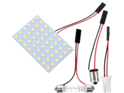 Painel de iluminação de parede com 48 LEDs brancos para carro - Fácil instalação