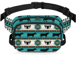 Pochete com Estampa de Caveira Asteca para Mulheres 22 8 X 6 3 X 15 5 Cm Design Diy Pa Impermeável de Alta Qua