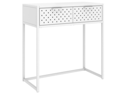 Mesa Consola 72x35x75 Cm Aço Branco MAISON EXCLUSIVE
