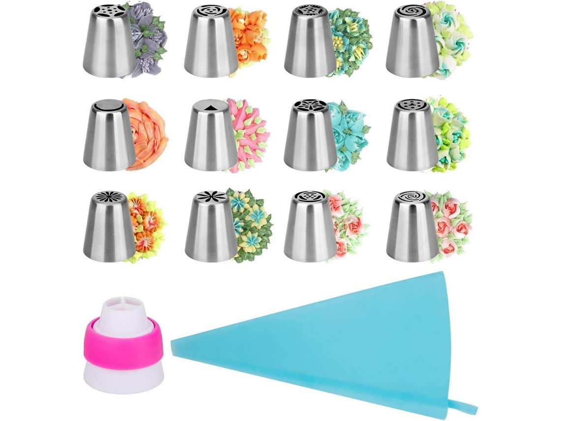 Bicos Piping 12pcs Inox + Sacos Silicone DUREFORWARD