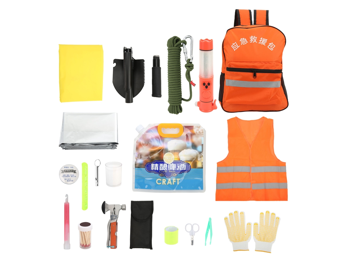Kit De Sobrevivência De Emergência Com Primeiros Socorros Para Camping Outdoor E Equipamento Militar Portátil