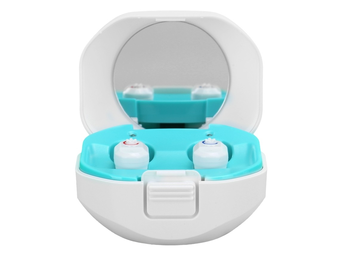 Dual Hearing Aid With Direct Charging Function And Charging Case.