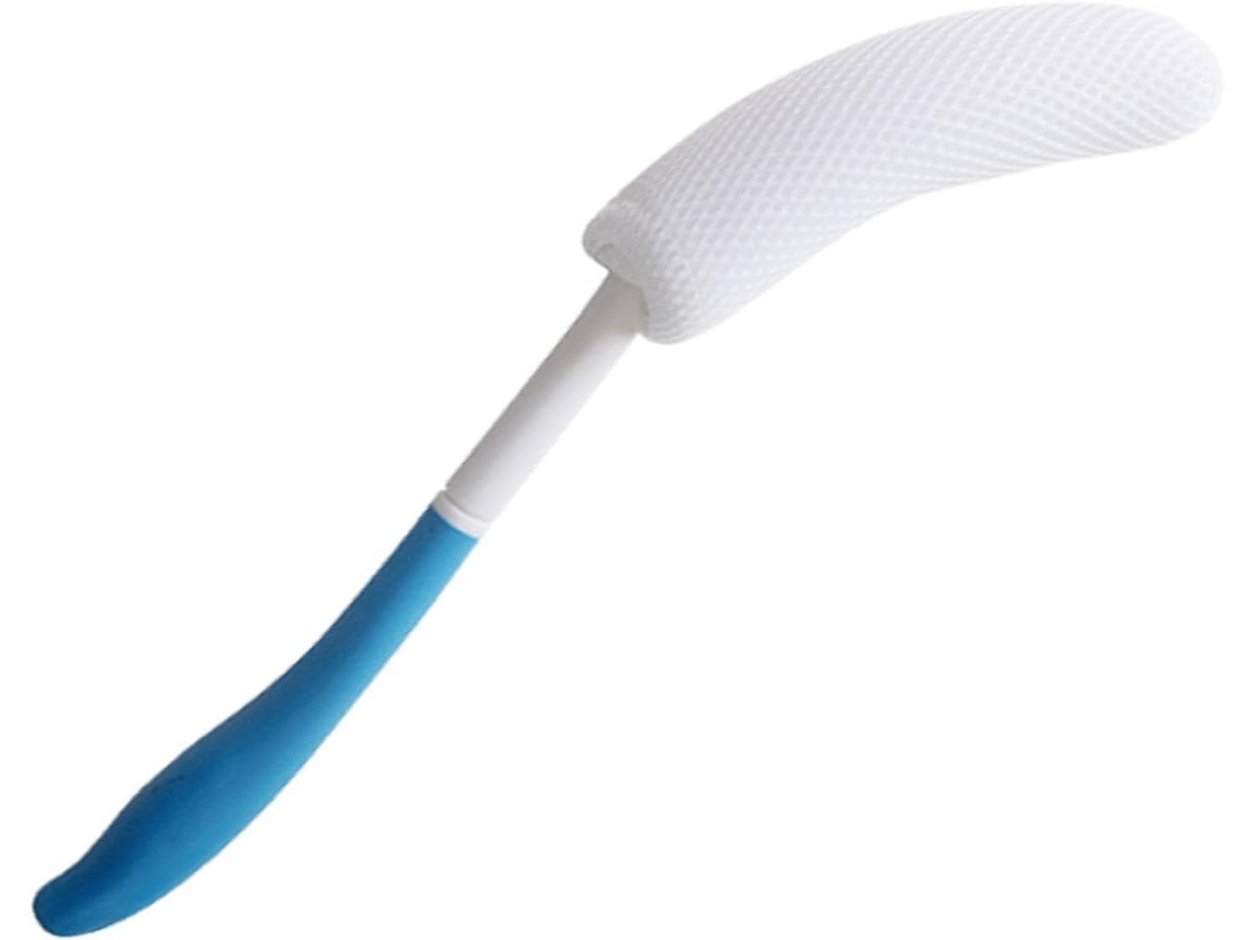 Escova De Banho Lifkome Com Cabo Longo E Esponja Microfibra, Escova Esfoliante Corporal Para Limpeza Fácil Das Costas E