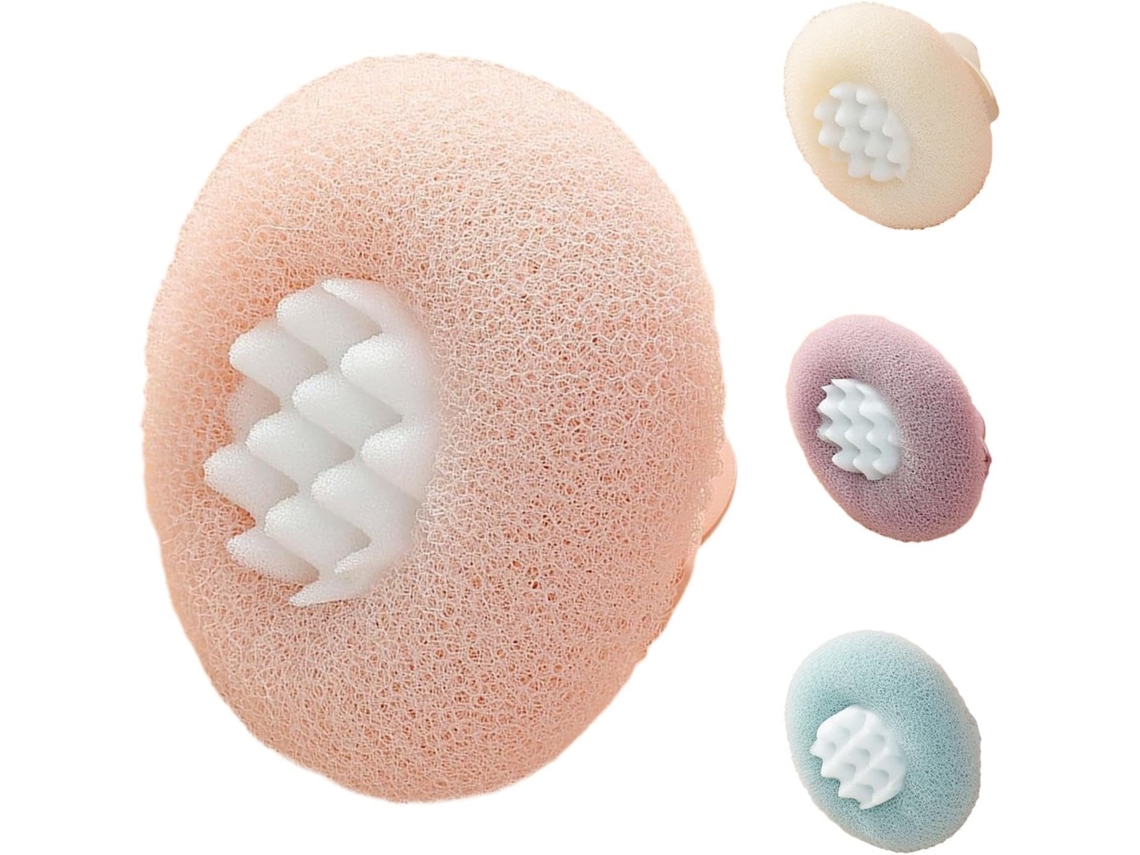 Bola De Banho Com Ventosa, Bola De Chuveiro Com Ventosa, 4 Cores | Esponja De Bucha Massageadora, Escova Esfoliante