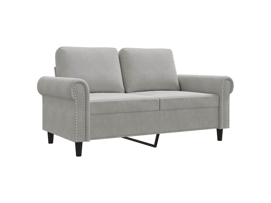2-seater Sofa, 2-seater Sofas Vidaxl Cinzeto Veludo (n/a)