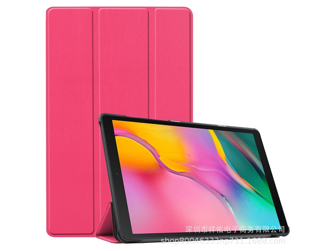 Capa Para Tablet Lurelia, Compatível Com Lenovo Tab K11 Plus 11.5 Modelo 2024, Vermelho Rosado, Couro Sintético, Dobrável Com Suporte, Função Sono