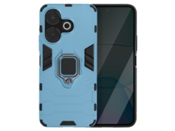 Capa Hybrid Shockproof Anel Para Xiaomi Redmi 13 Acrílico Com Anel De Suporte Azul